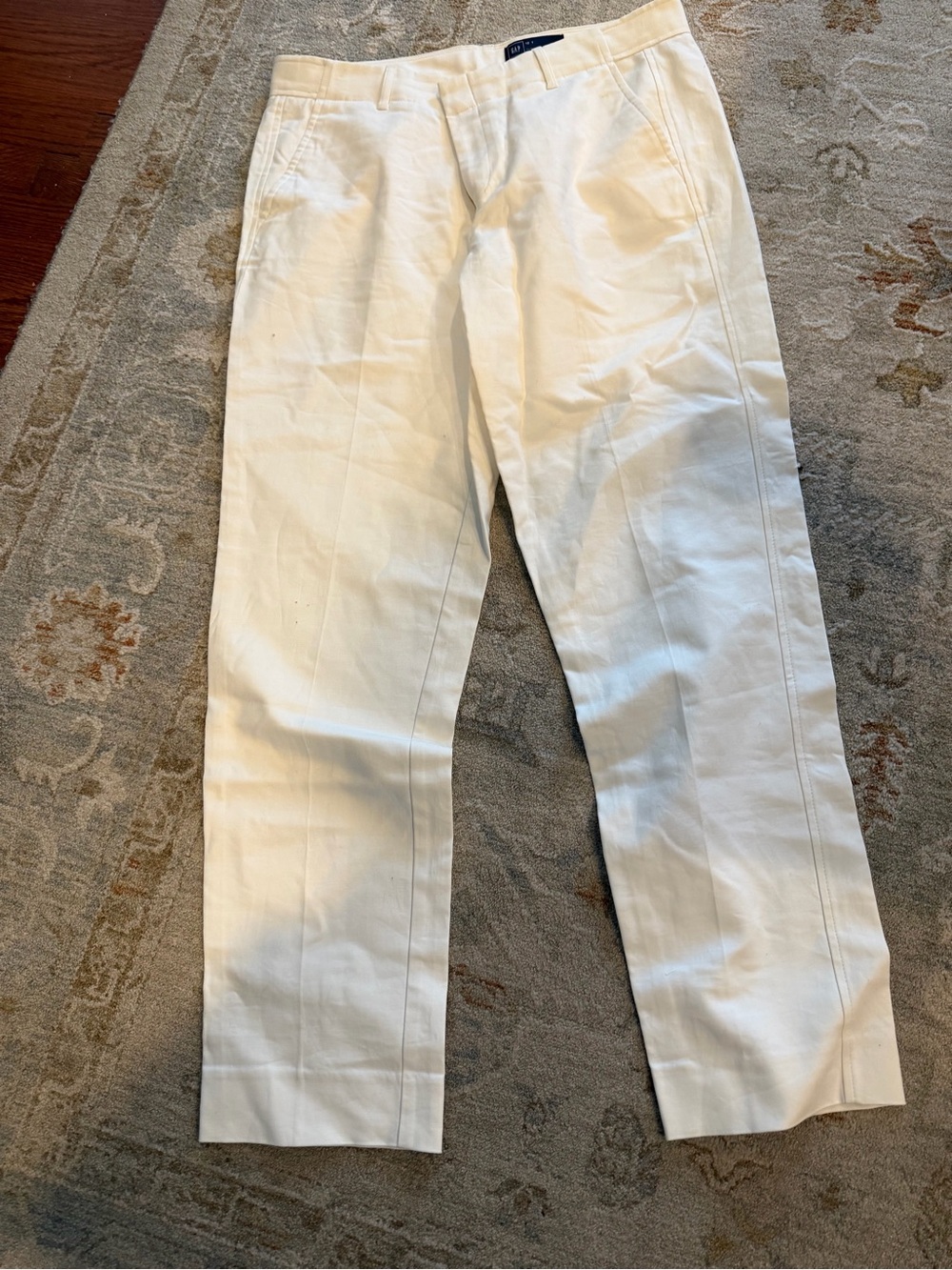 White Straight-Leg Dressy bright white Pants